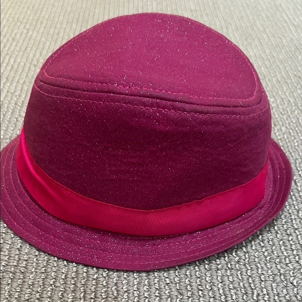Children's Sparkly Pink Hat with Bow